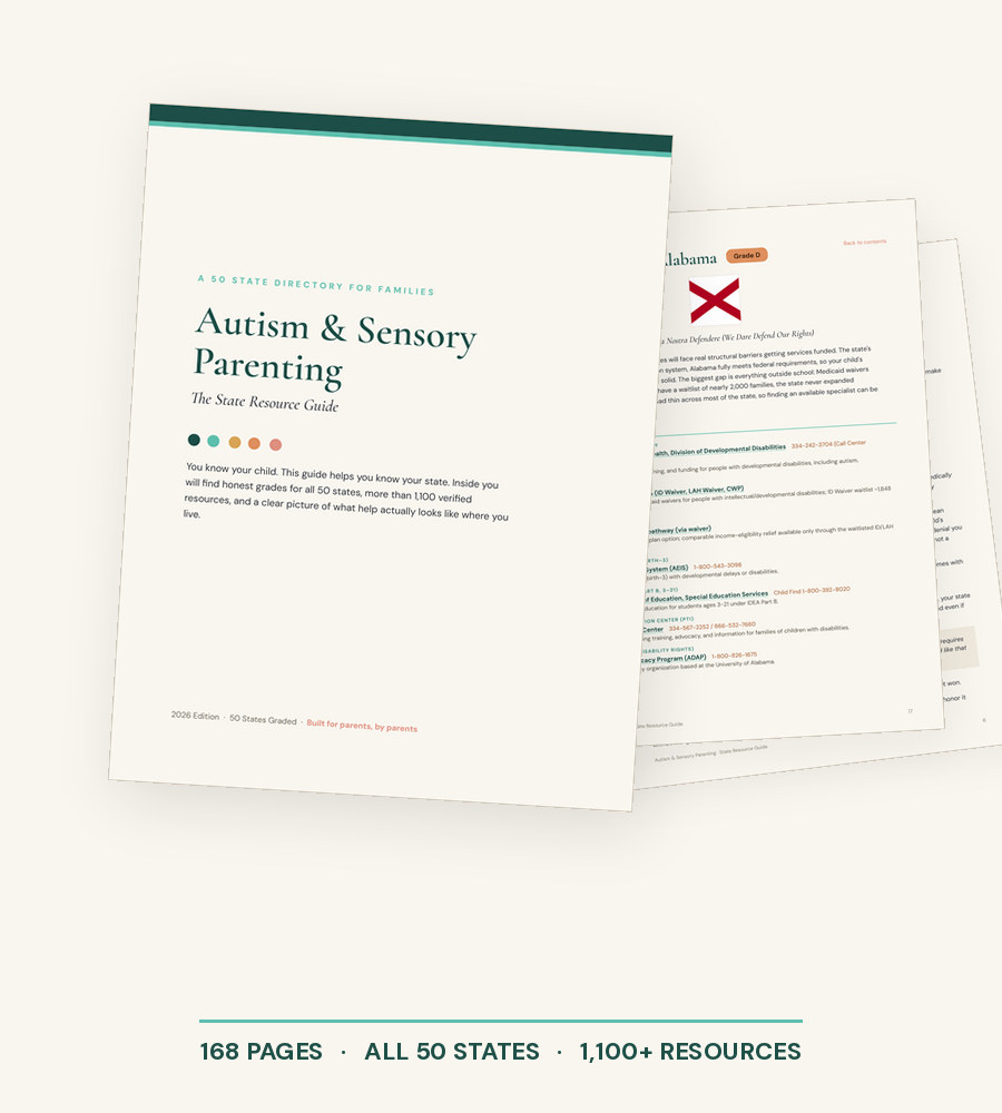 The Autism and Sensory Parenting State Resource Guide, all 50 states graded